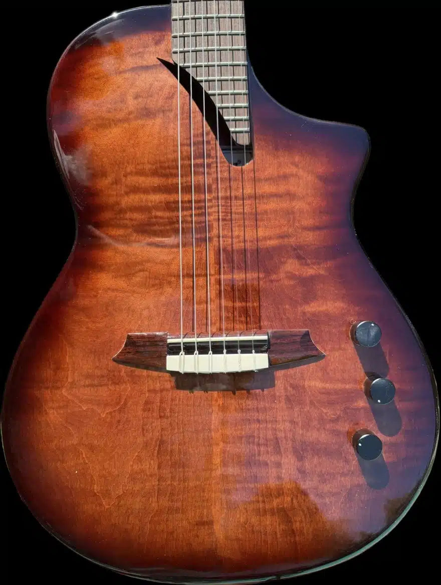 Martinez Hispania Cognac Classical Electric Guitar