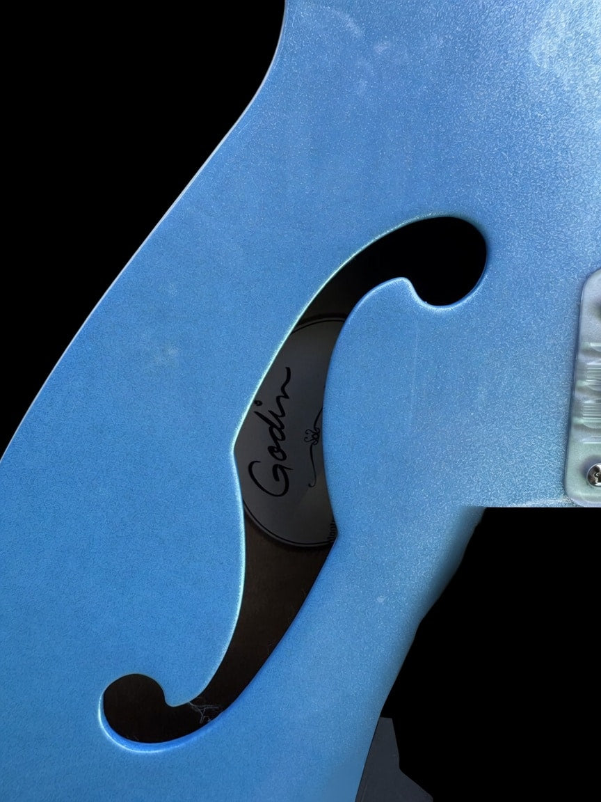 Godin Montreal Premiere LTD Semi Hollow Electric Guitar Imperial Blue