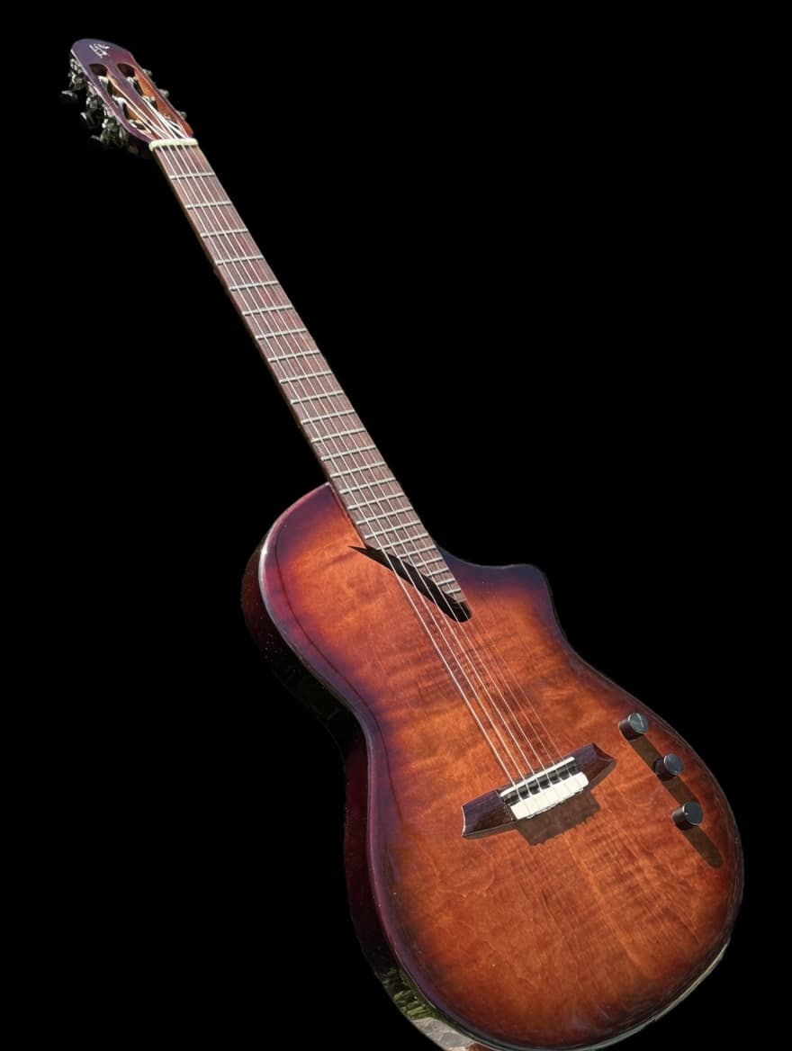 Martinez Hispania Cognac Classical Electric Guitar