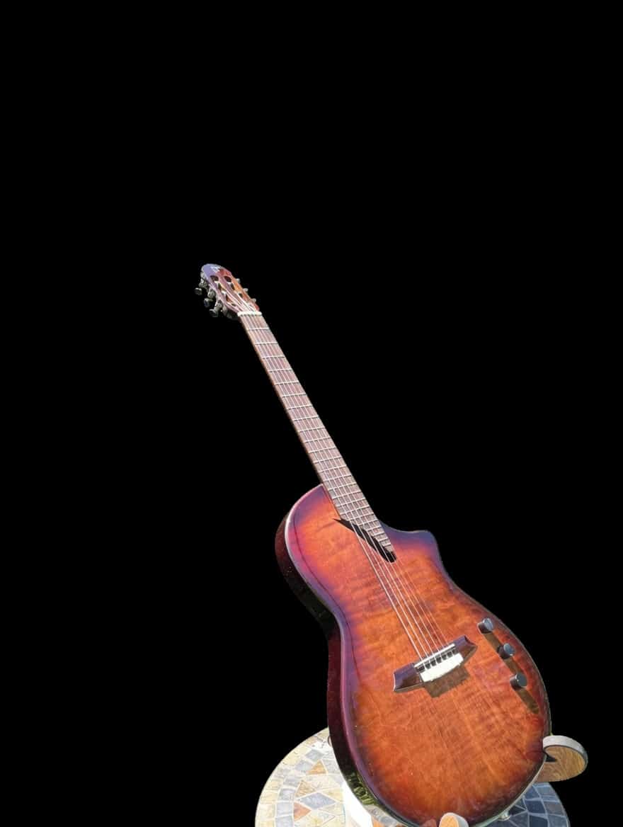 Martinez Hispania Cognac Classical Electric Guitar