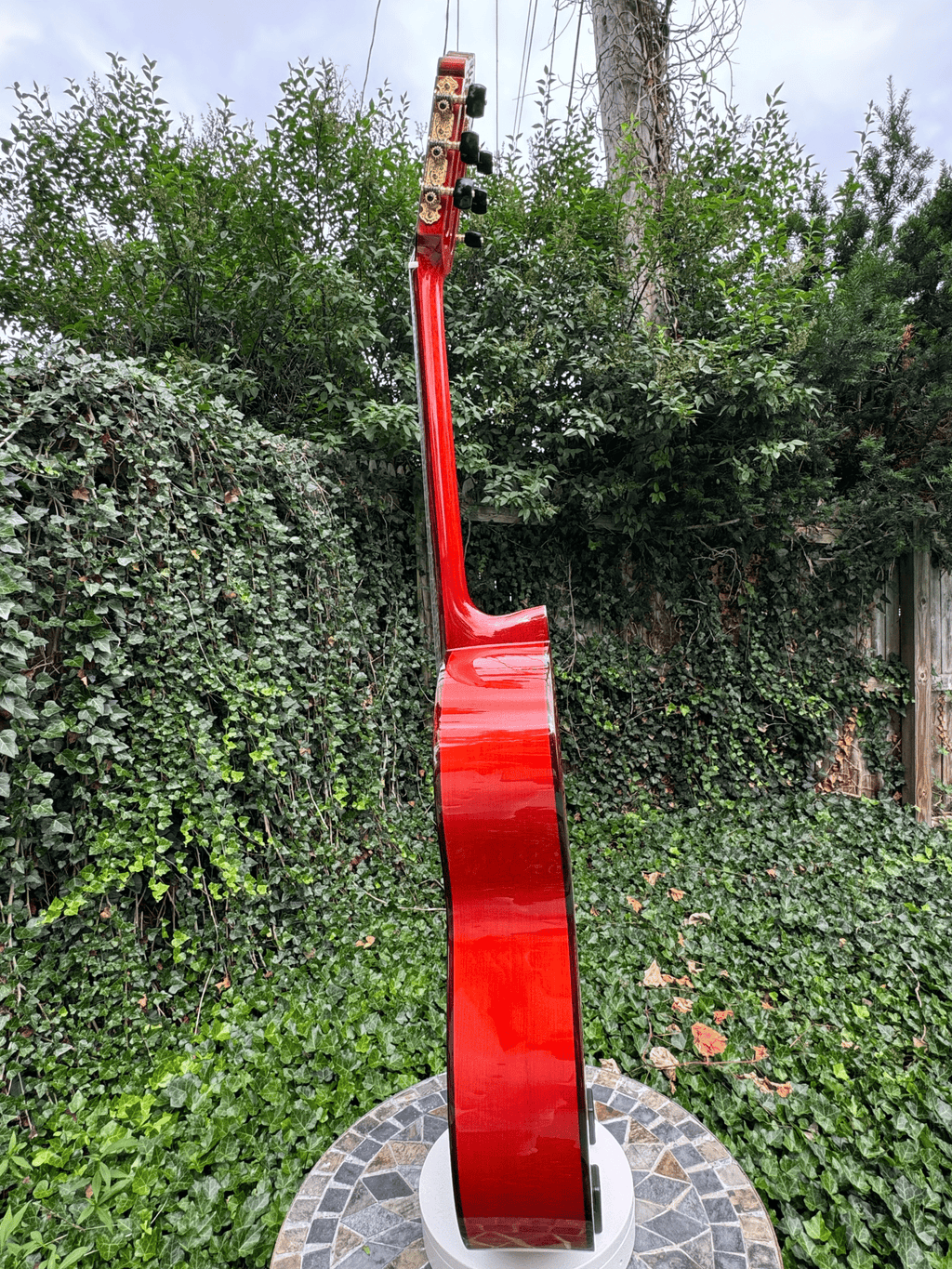 Solid Top Flamenco Guitar | Orange Finish | Rumi Guitars