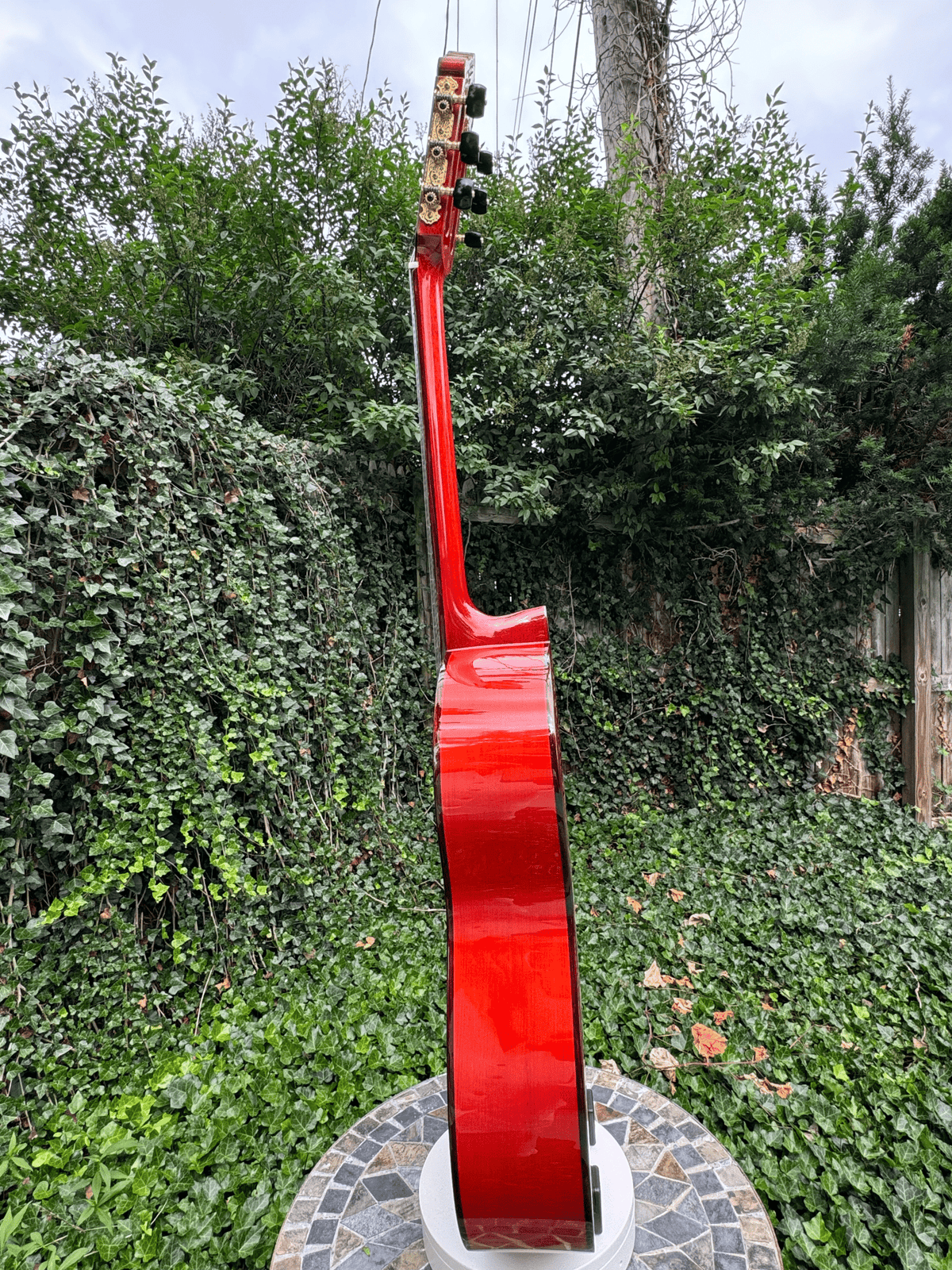 Solid Top Flamenco Guitar | Orange Finish | Rumi Guitars