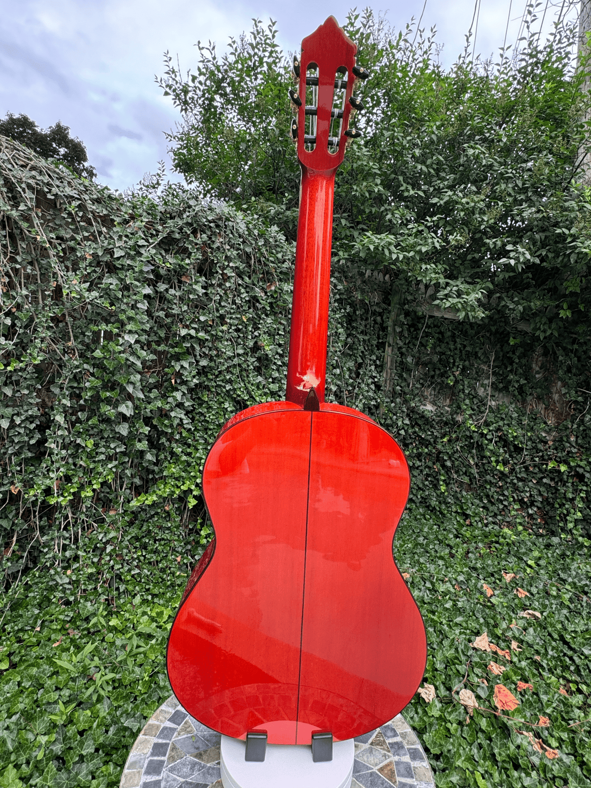 Solid Top Flamenco Guitar | Orange Finish | Rumi Guitars
