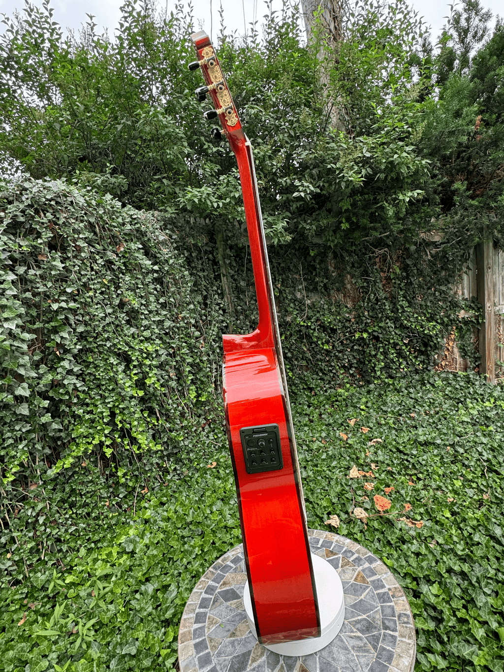 Solid Top Flamenco Guitar | Orange Finish | Rumi Guitars